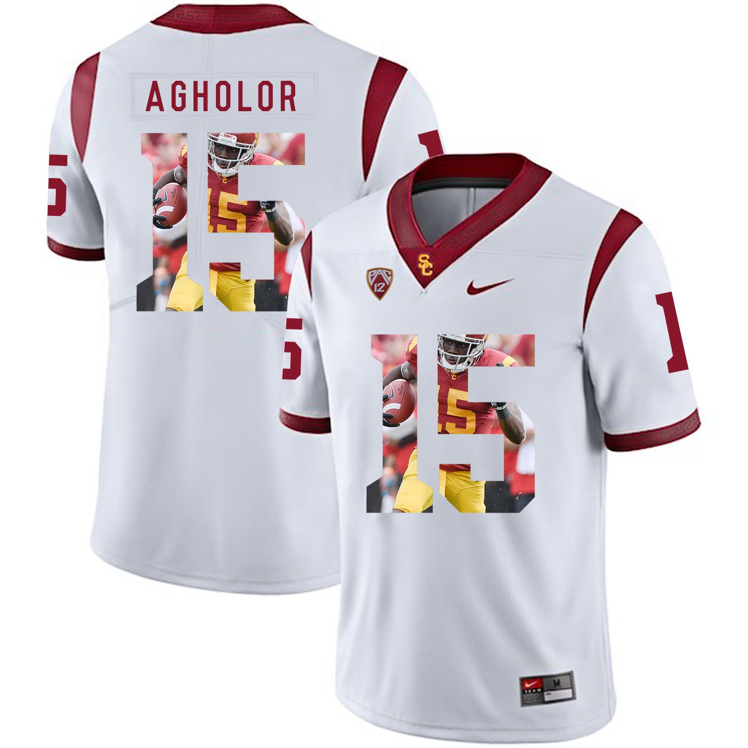 Men USC Trojans 15 Agholor White Fashion Edition Customized NCAA Jerseys